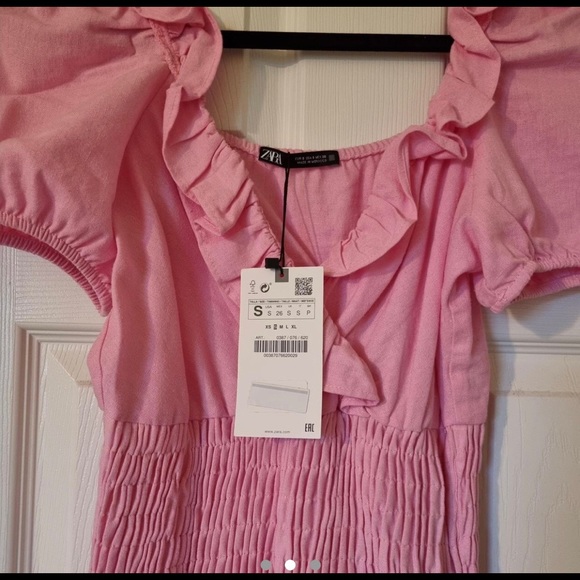 NEW ZARA LINEN DRESS - Picture 1 of 6